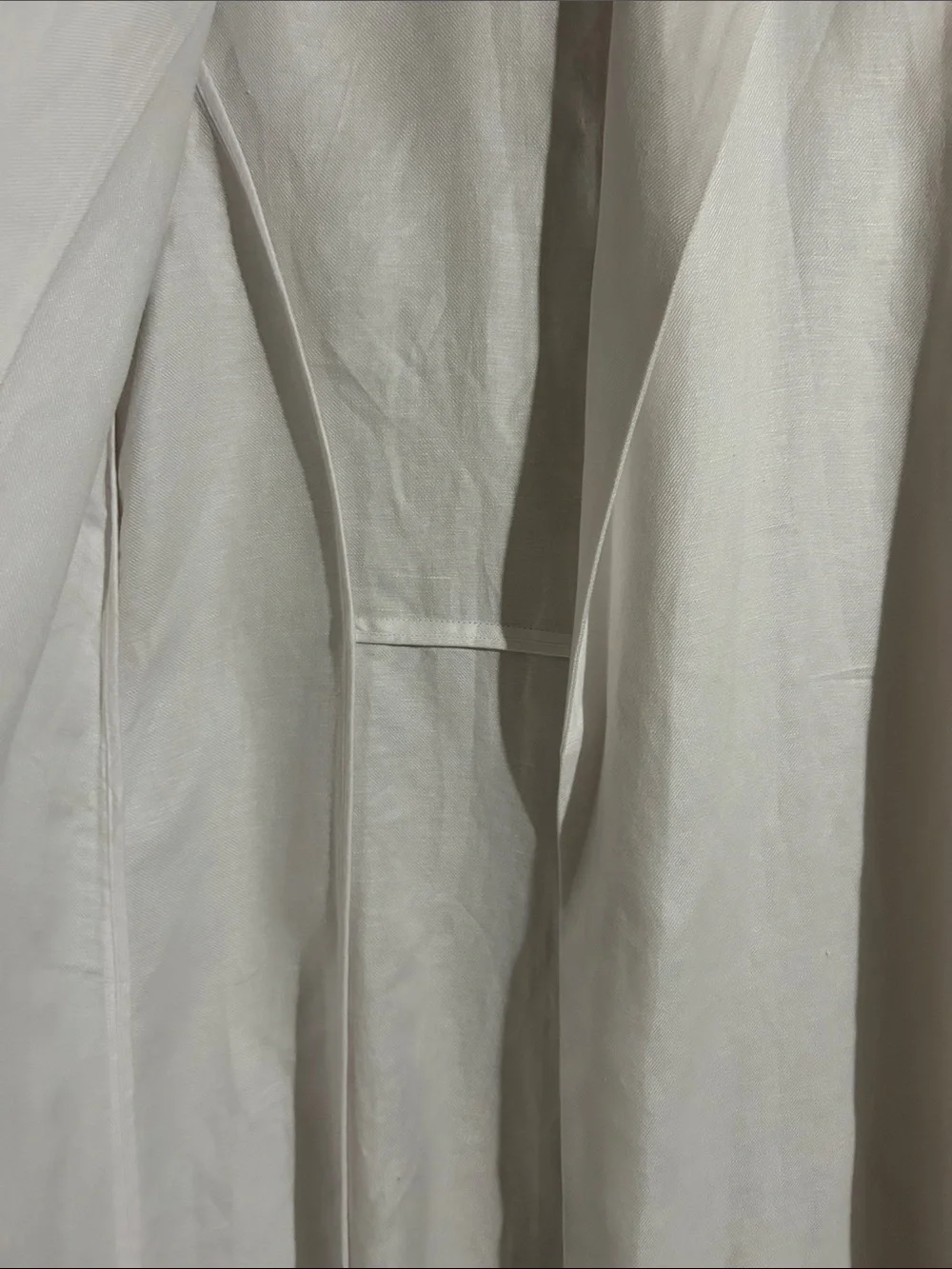 J Jill White Sleeveless Long Linen Vest - Picture 5 of 6
